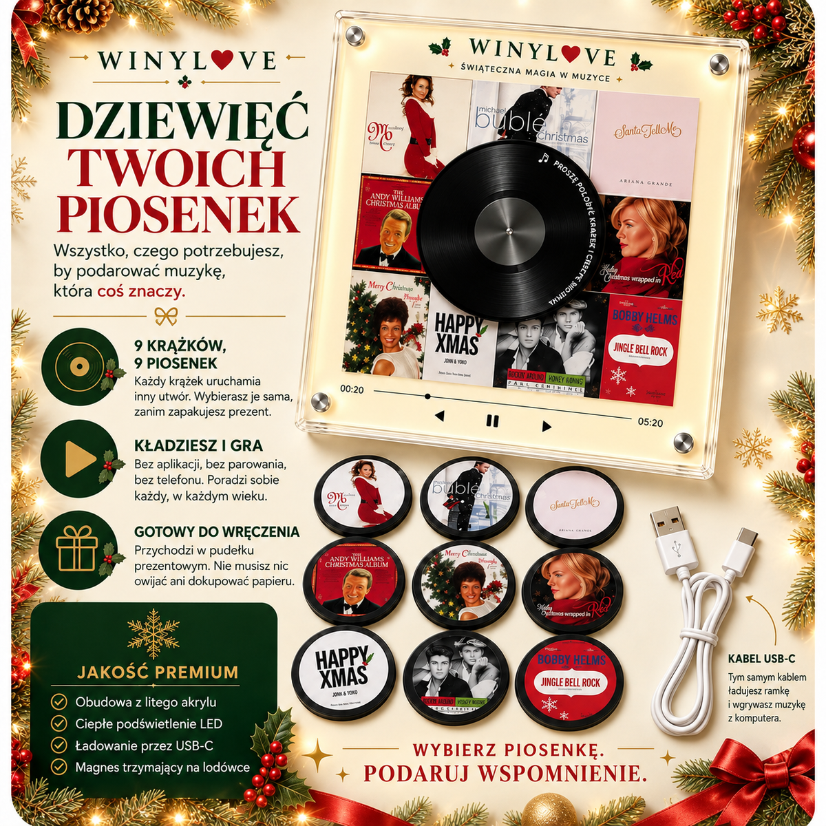 Muzyczna Ramka z Krążkami